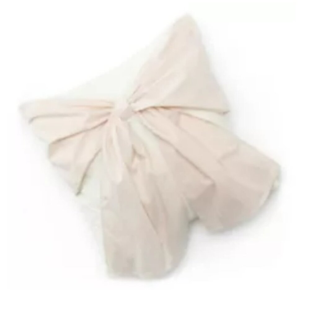 NWT LC Lauren Conrad Blush Cream Bow Accent Pillow